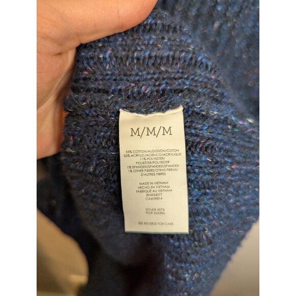 Cabi Women's "Trail Cardigan" Cotton Blend Long Button-Down Blue Sweater M #4276 - Picture 6 of 9